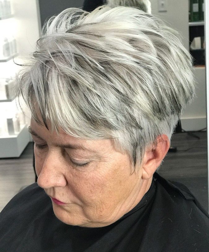 The Gray and White Ombre. 15 Beautiful Gray Hairstyles that Suit All Women Over 50 - 6