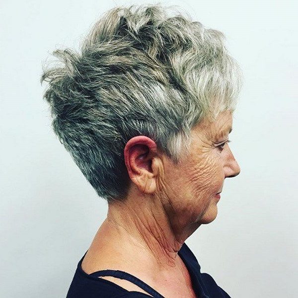 The Gray textured hair pixie cut. 1 e1596056988251 15 Beautiful Gray Hairstyles that Suit All Women Over 50 - 28