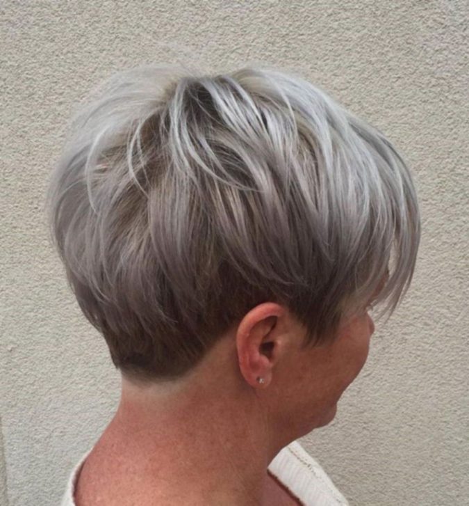 The Gray textured hair pixie cut.. 15 Beautiful Gray Hairstyles that Suit All Women Over 50 - 27
