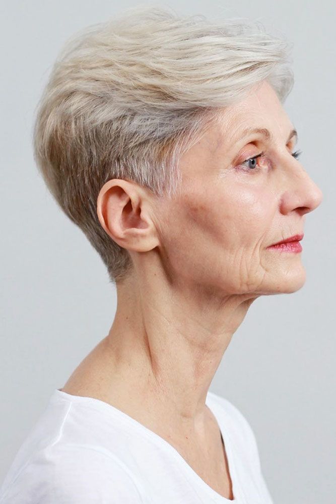 The gray pompadour style. 15 Beautiful Gray Hairstyles that Suit All Women Over 50 - 30