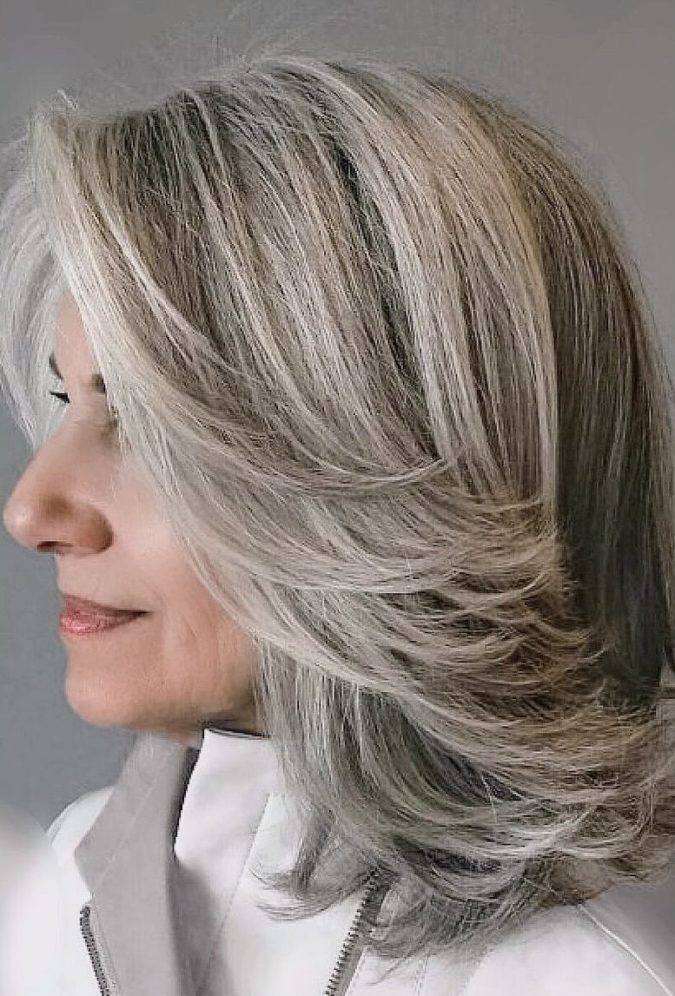 The medium gray style 1 15 Beautiful Gray Hairstyles that Suit All Women Over 50 - 13