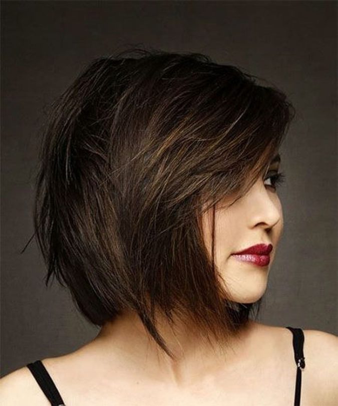 The side swept hair bob. 25 Best Trendy Hairstyles for Women over 40 to Look Younger - 76