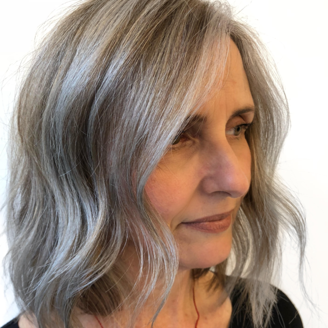 blended gray 32 Amazing Hairstyles for Women Over 60 to Look Younger - 30