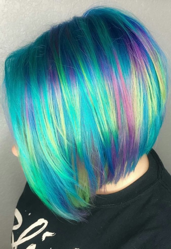 gree hair Top 20 Hottest Colorful Hair Ideas that Are So Cool - 46