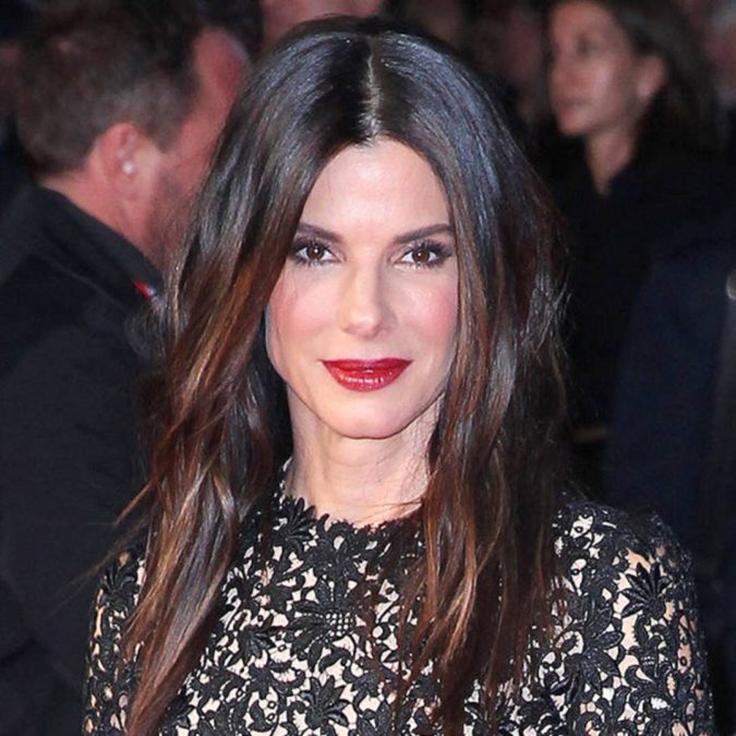sandra bullock blush makeup Best 10 Colorful Face Makeup Looks to Try - 35