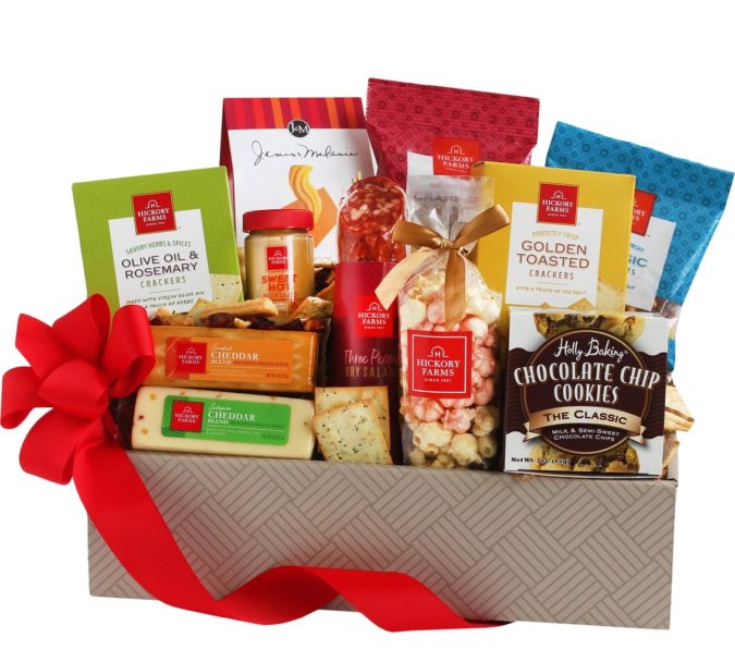 Gifts for Summer Birthdays 8 Hickory Farms food gift basket e1597250151435 Gifts for Summer Birthdays - 8