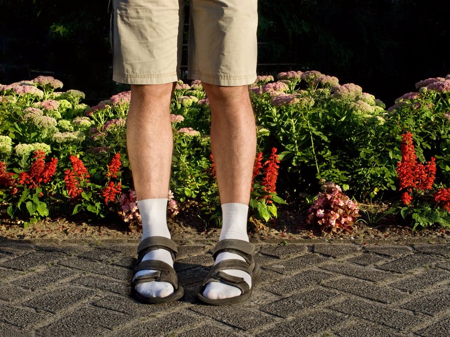 Top 10 Outdated Fashion and Clothing Trends to Avoid 18 Sandals with Socks. Top 10 Outdated Fashion and Clothing Trends to Avoid - 18