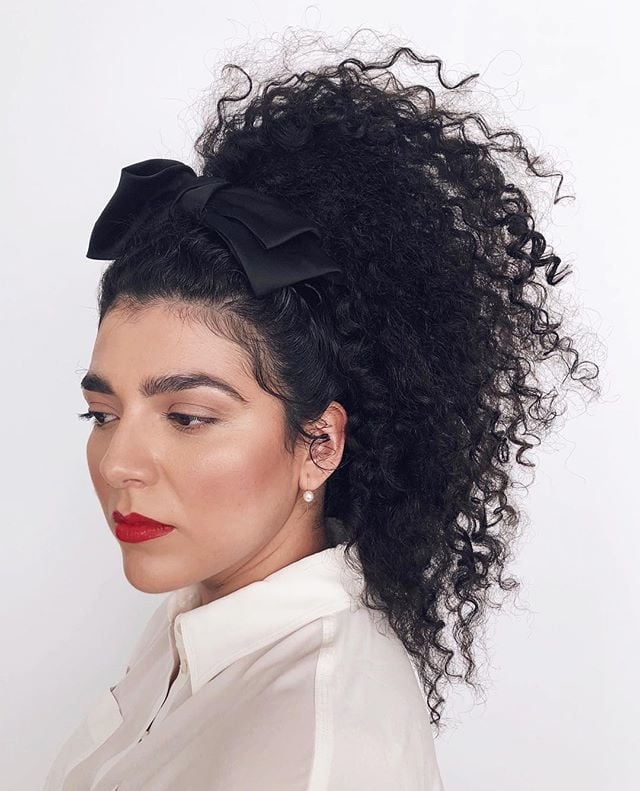 The-Curly-Ultra-High-Ponytail +35 Hottest Ponytail Hairstyles that Suit All Women in 2021
