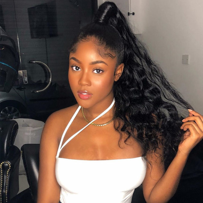 The Ponytail and a weave. +35 Hottest Ponytail Hairstyles that Suit All Women - 26