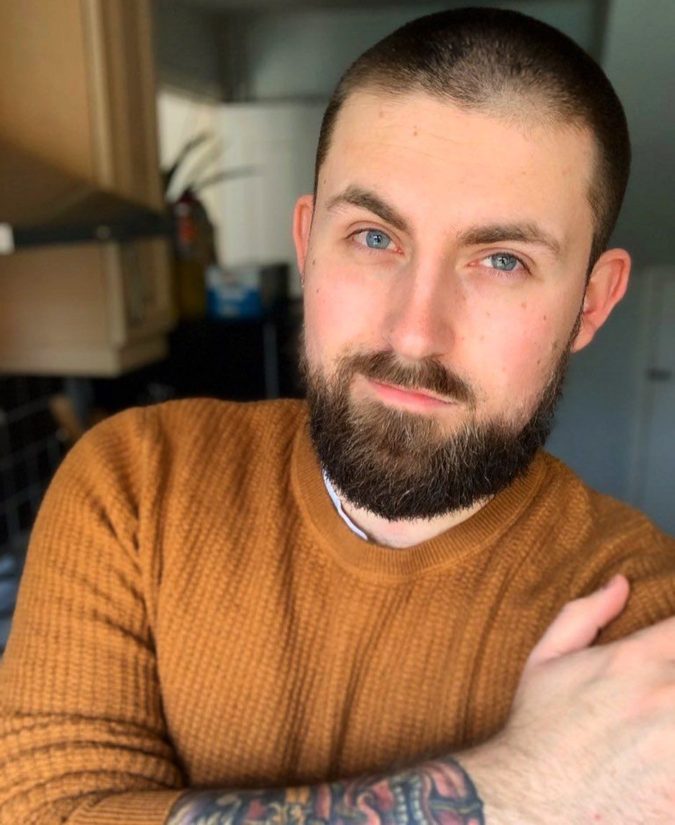 Top 10 Hottest Hairstyles To Suit Men With Round Faces 26 The smooth buzz and beard. Top 10 Hottest Hairstyles To Suit Men With Round Faces - 26