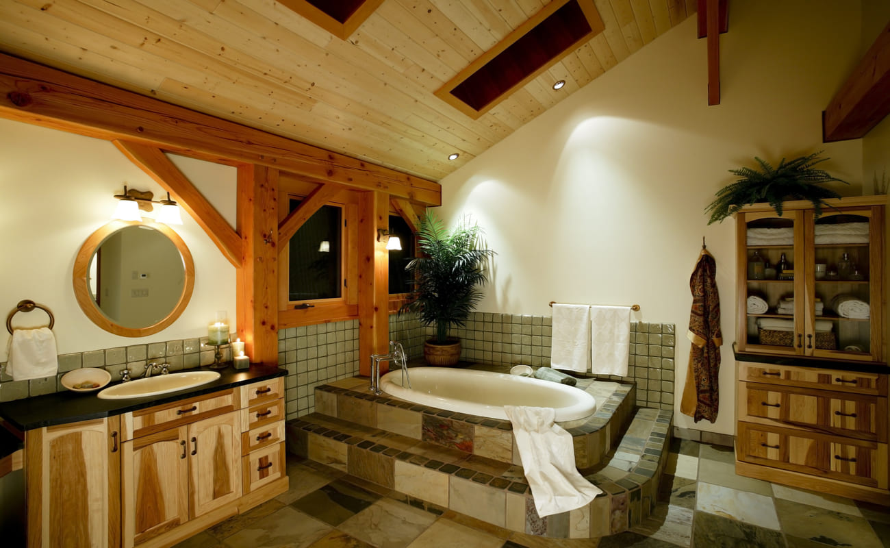 Wood-on-the-Ceiling-3 Top 10 Outdated Bathroom Design Trends to Avoid in 2022