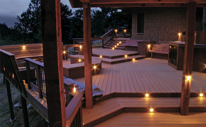 house-deck-lighting-2-675x419 4 Simple Steps to Increase the Value of the House with Deck Railing Project Ideas