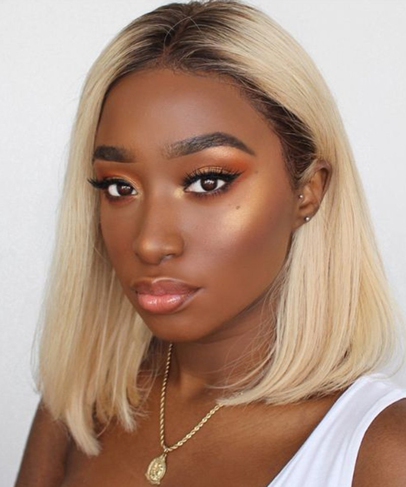 Bleached Yellow Blonde 5 +35 Hottest Hair Color Trends for Dark-Skinned Women - 29