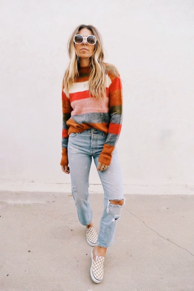 Cozy and colorful. 120+ Fashion Trends and Looks for College Students - 2