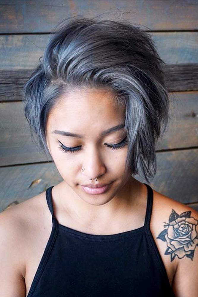 +35 Hottest Hair Color Trends for Dark-Skinned Women 57 Dark grey. +35 Hottest Hair Color Trends for Dark-Skinned Women - 57