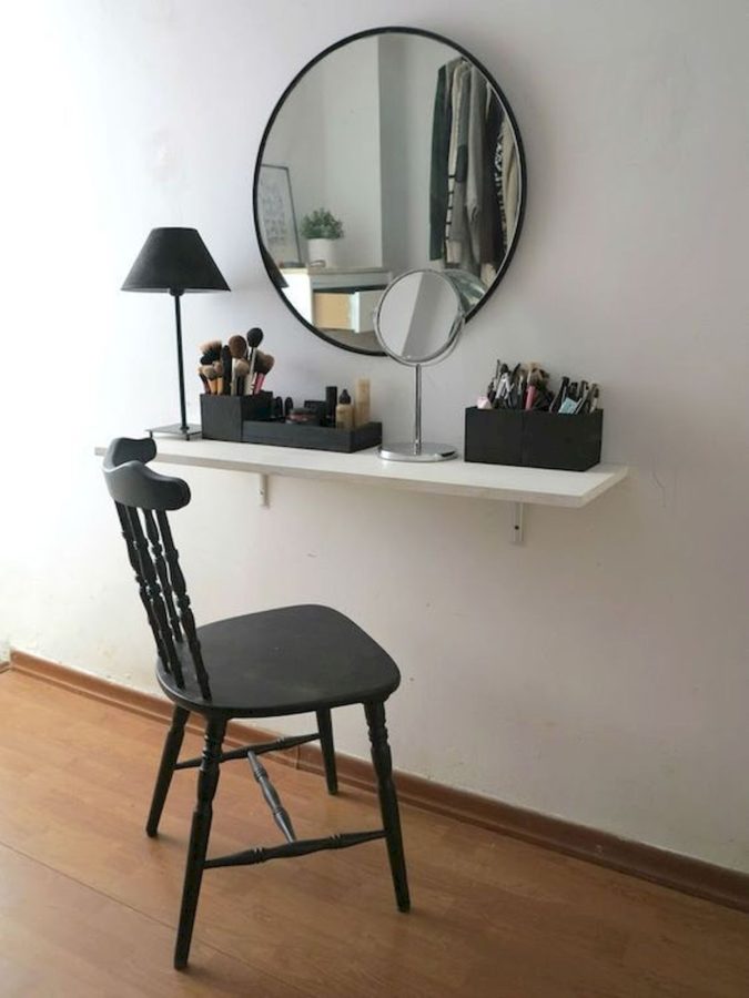 Floating shelf. 2 Hottest 50+ Stylish Makeup Vanity Ideas - 7