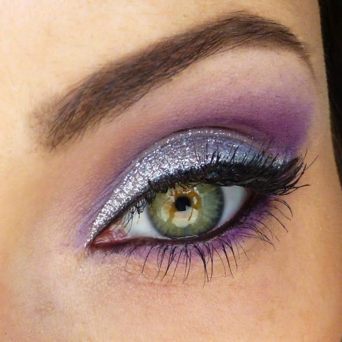 Purple-blended-with-Silver-4-675x675 60+ Hottest Smokey Eye Makeup Looks in 2022