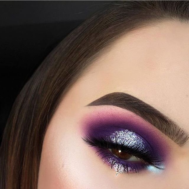 Purple-blended-with-Silver-5 60+ Hottest Smokey Eye Makeup Looks in 2022