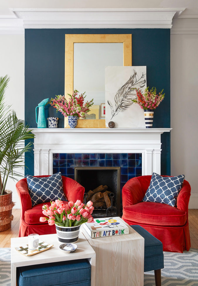 Vibrant trim living room. 2 70+ Hottest Colorful Living Room Decorating Ideas - 62