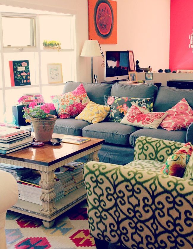 70+ Hottest Colorful Living Room Decorating Ideas 66 Vibrant trim. 1 70+ Hottest Colorful Living Room Decorating Ideas - 66