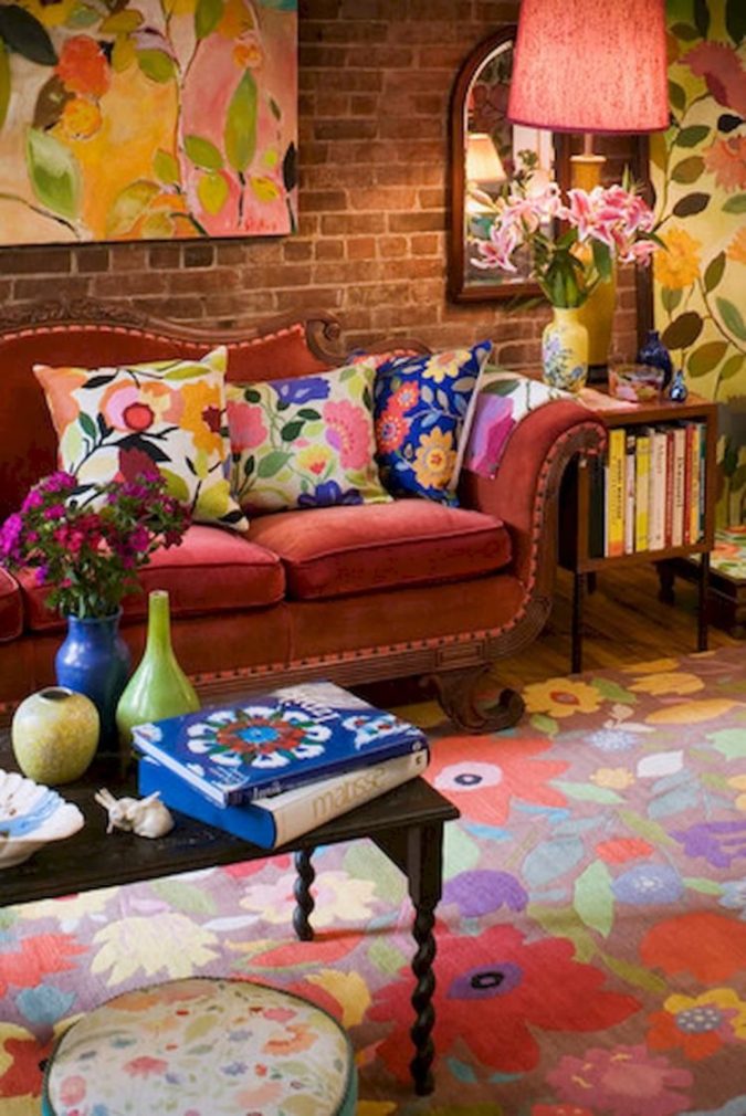 Vibrant trim.. 1 70+ Hottest Colorful Living Room Decorating Ideas - 68