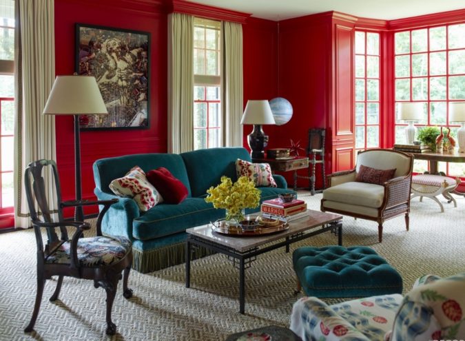 70+ Hottest Colorful Living Room Decorating Ideas 71 Vibrant trim.. 70+ Hottest Colorful Living Room Decorating Ideas - 71