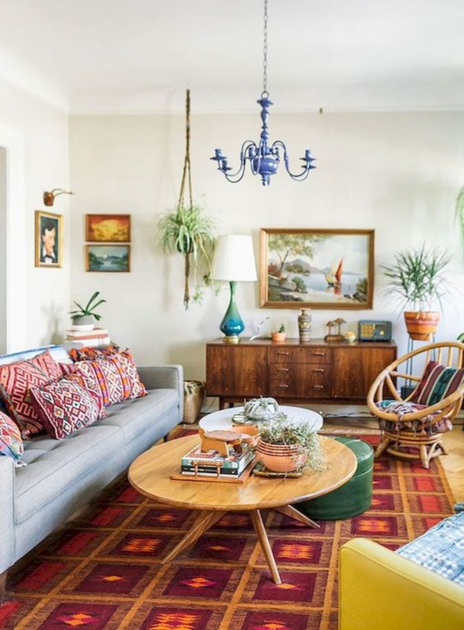 70+ Hottest Colorful Living Room Decorating Ideas 9 Vintage bohemian living room 70+ Hottest Colorful Living Room Decorating Ideas - 9