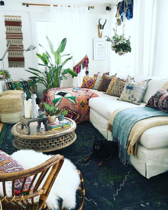 70+ Hottest Colorful Living Room Decorating Ideas 4 bohemian living room 1 70+ Hottest Colorful Living Room Decorating Ideas - 4