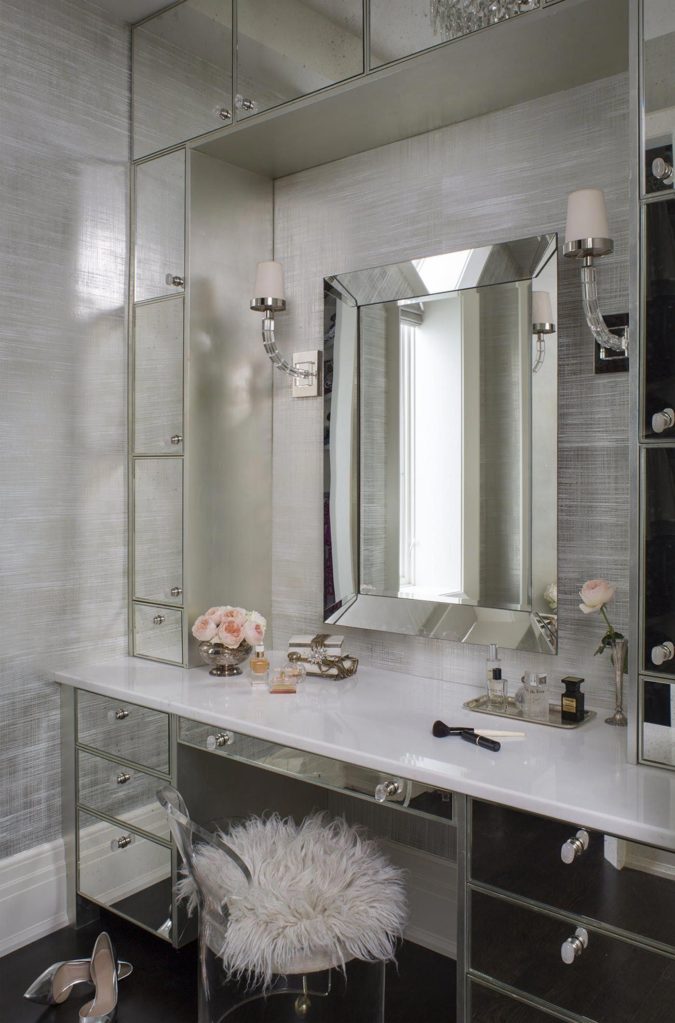 paneled mirror vanity.. Hottest 50+ Stylish Makeup Vanity Ideas - 2