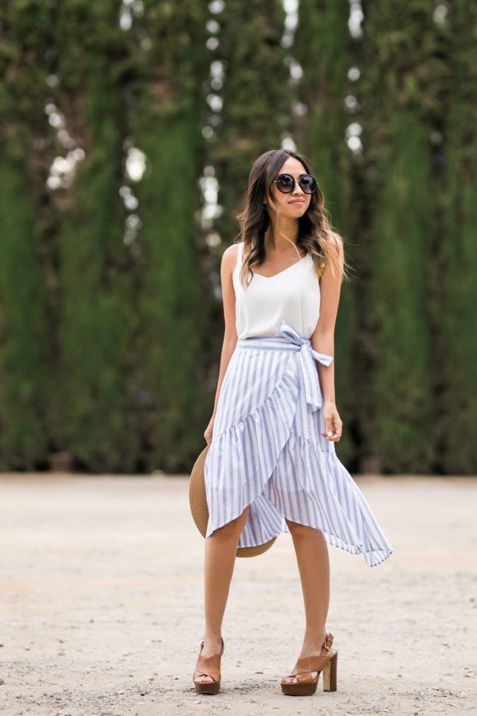 Camisole and a skirt 1 140 First-Date Outfit Ideas That Make You Special - 17