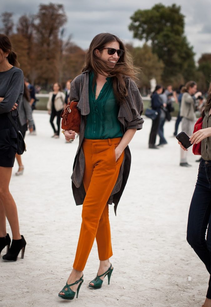 140 First-Date Outfit Ideas That Make You Special 2 Colored pants 2 140 First-Date Outfit Ideas That Make You Special - 2