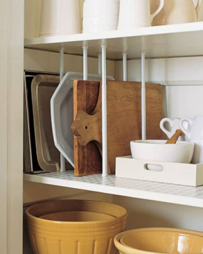Creating cutting board slots.. 100+ Smartest Storage Ideas for Small Kitchens - 21