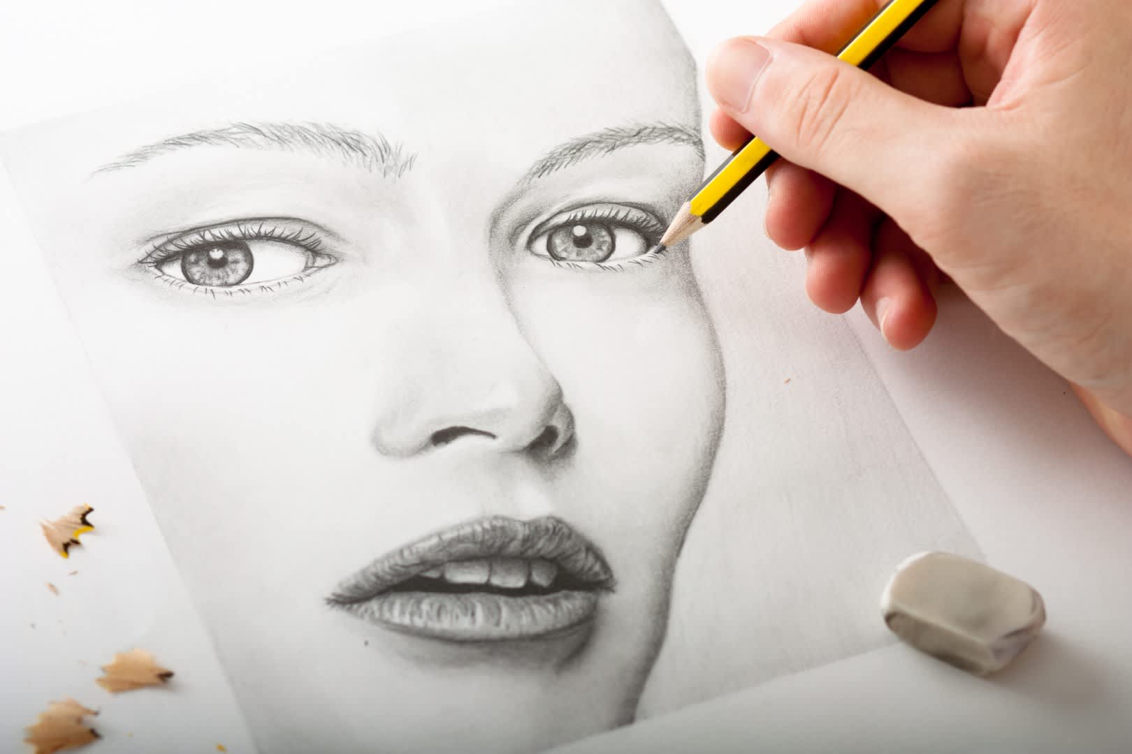 How To Draw A Realistic Face Using Pencil For Beginners | Udemy