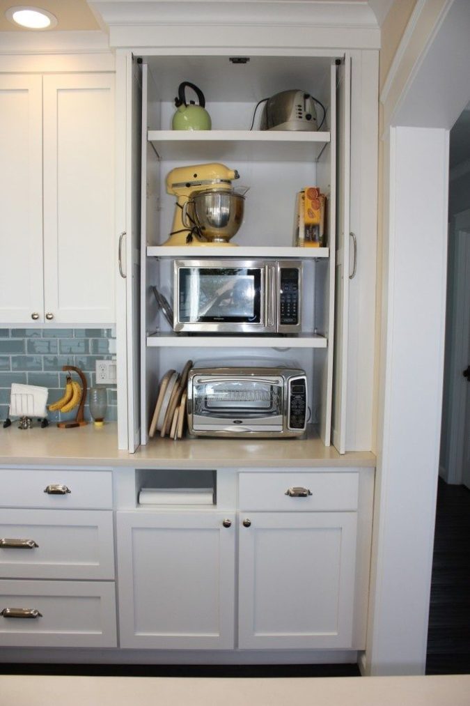 Hiding-appliances-1-675x1013 100+ Smartest Storage Ideas for Small Kitchens in 2022