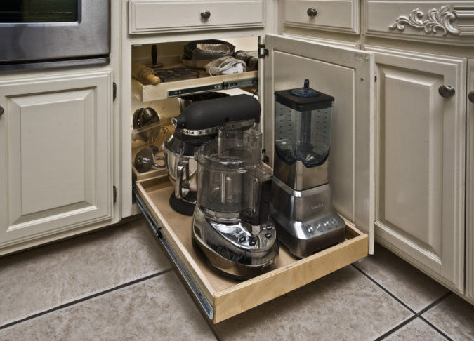 Hiding-appliances..-675x486 100+ Smartest Storage Ideas for Small Kitchens in 2021