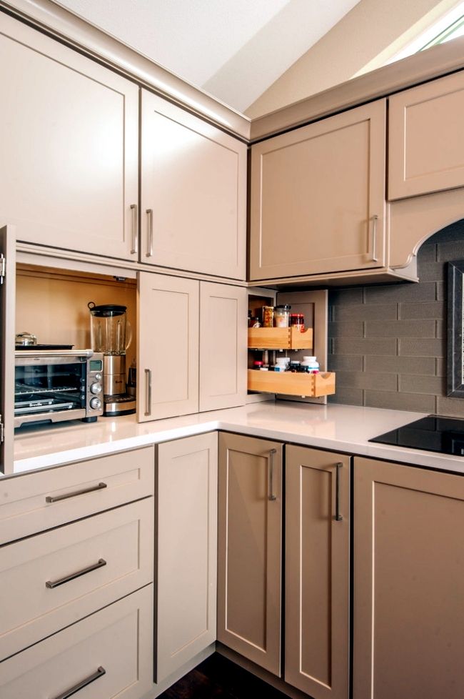 Hiding appliances 100+ Smartest Storage Ideas for Small Kitchens - 91