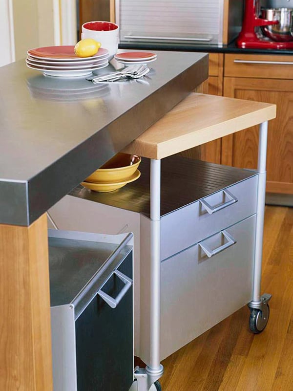 Installation of side out prep station 100+ Smartest Storage Ideas for Small Kitchens - 2