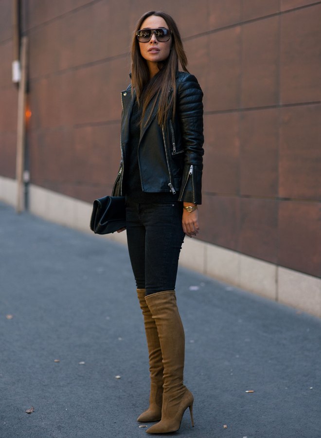 Jacket and boots. 1 140+ Lovely Women's Outfit Ideas for Winter - 13