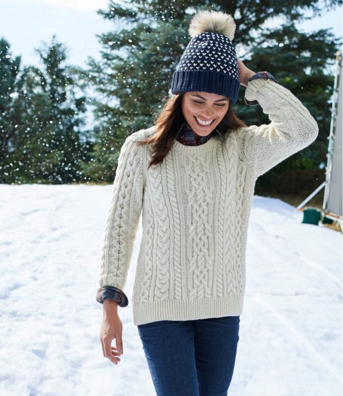 140+ Lovely Women's Outfit Ideas for Winter 65 Knit sweater cap and jeans 1 140+ Lovely Women's Outfit Ideas for Winter - 65