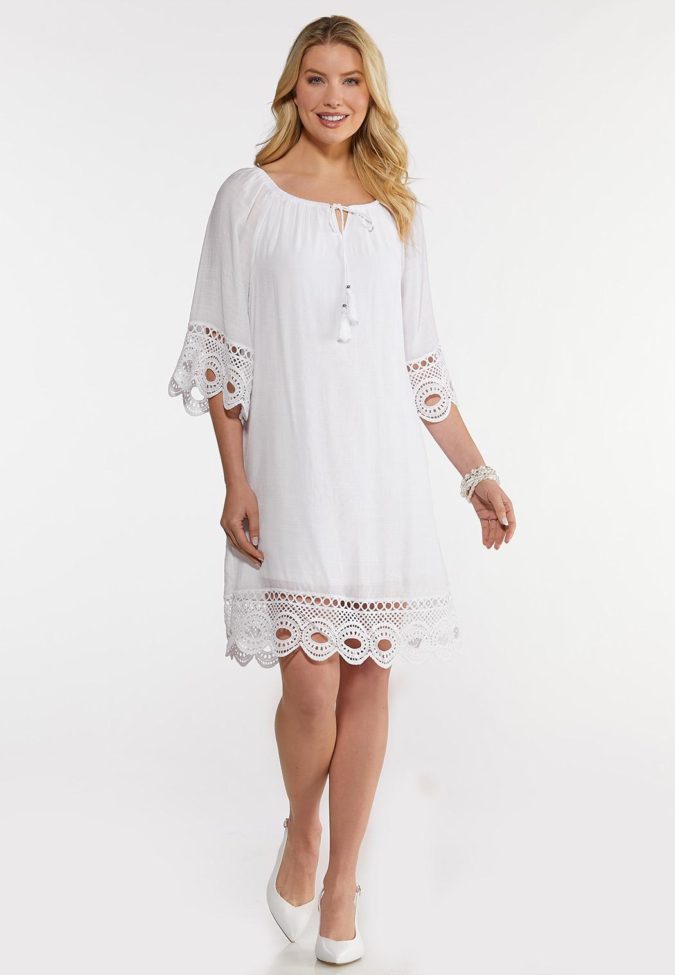 Lace trim dress. 2 120+ Breathtaking Birthday Party Outfits for Ladies - 61