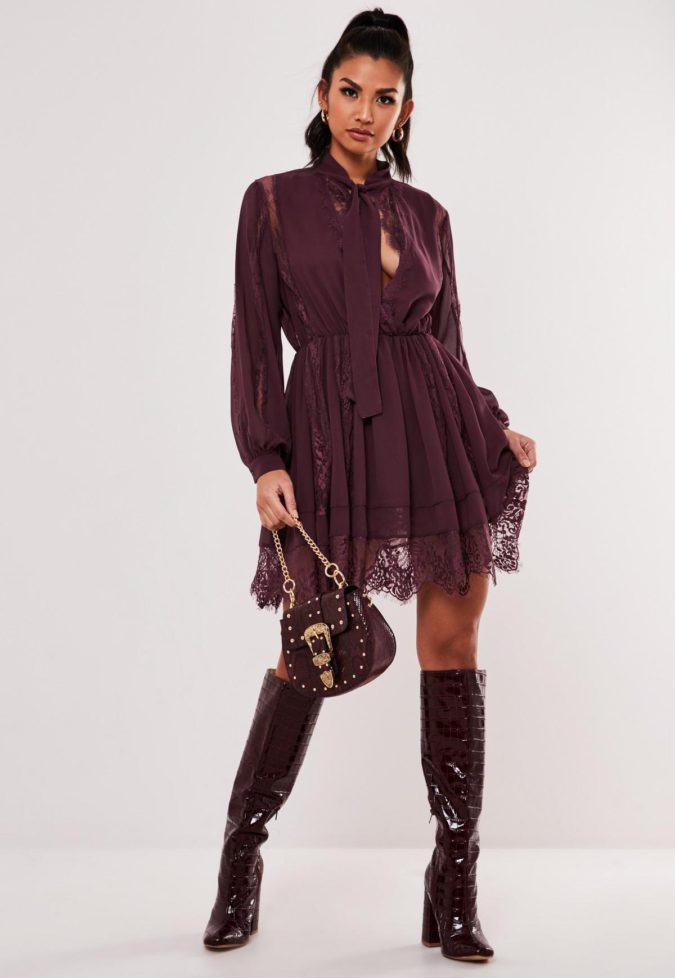 Lace trim dress. 3 120+ Breathtaking Birthday Party Outfits for Ladies - 63