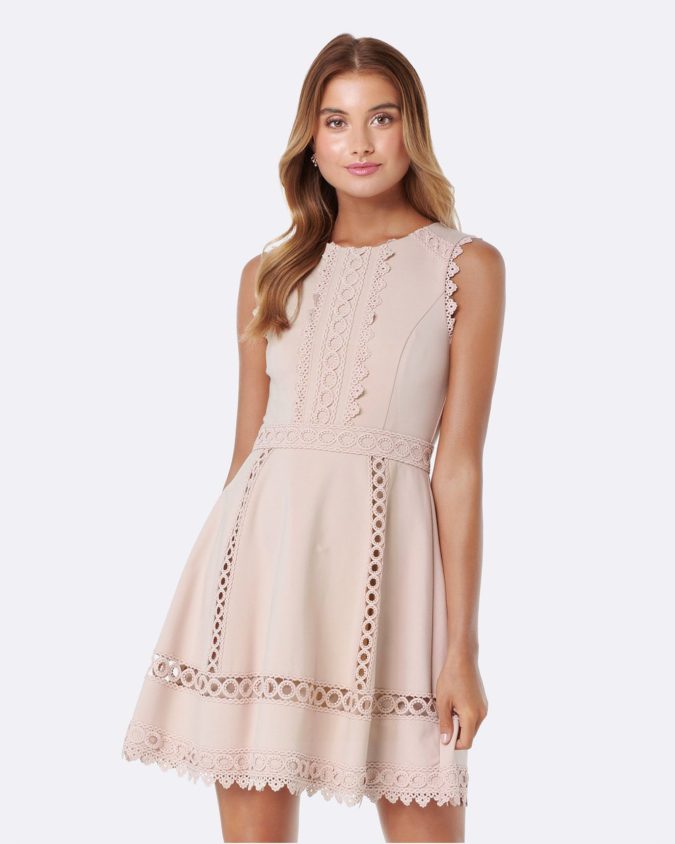 Lace trim dress.. 120+ Breathtaking Birthday Party Outfits for Ladies - 57