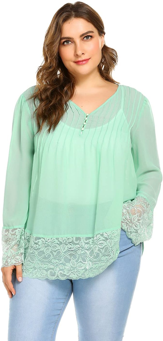 115+ Elegant Work Outfit Ideas for Plus Size Ladies 4 Long sleeve blouse. 1 115+ Elegant Work Outfit Ideas for Plus Size Ladies - 4