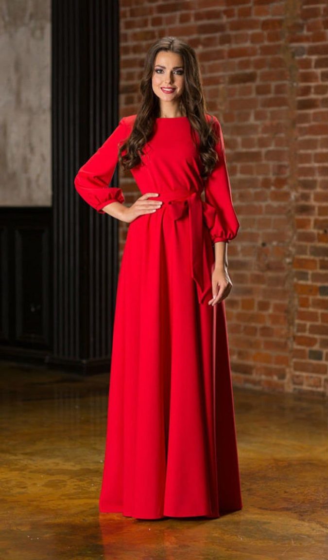 Long sleeve maxi dress. 4 120 Splendid Women's Outfits for Evening Weddings - 81