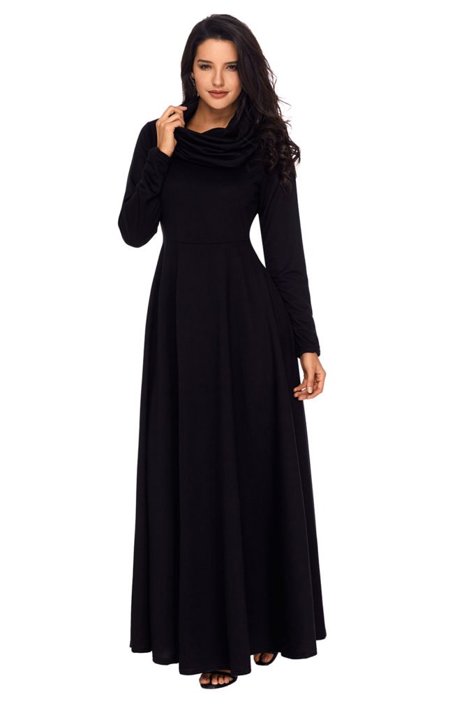 Long sleeve maxi dress. 120 Splendid Women's Outfits for Evening Weddings - 79