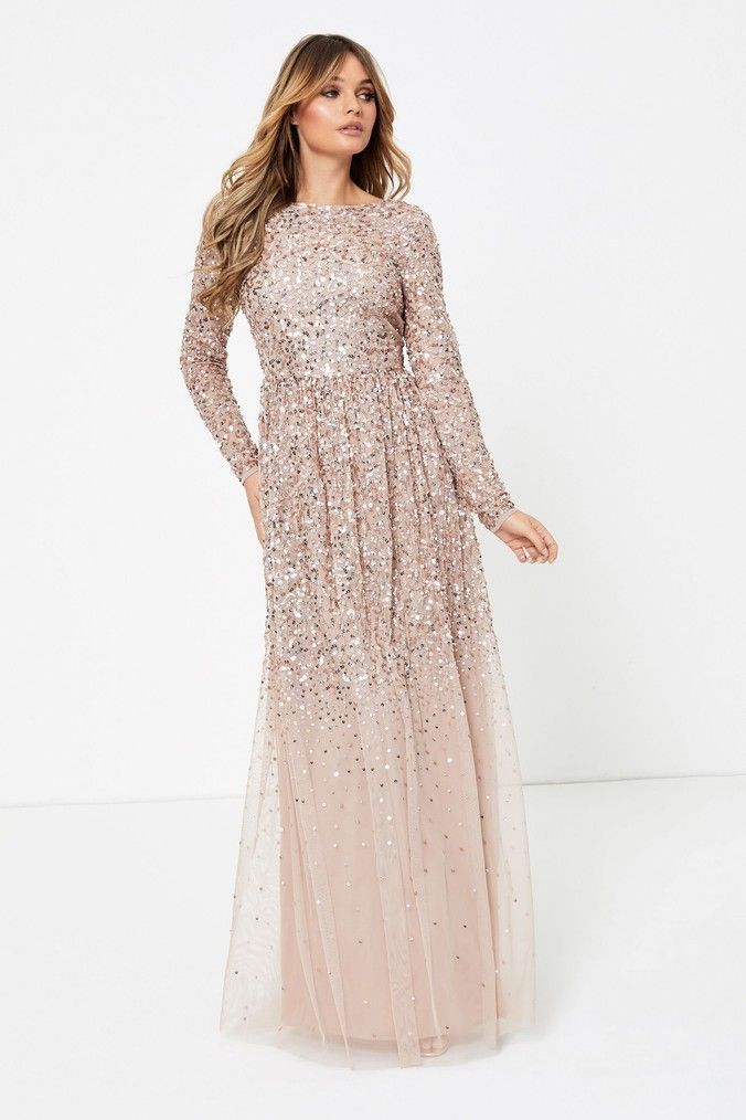 Long sleeve maxi dress 120 Splendid Women's Outfits for Evening Weddings - 78