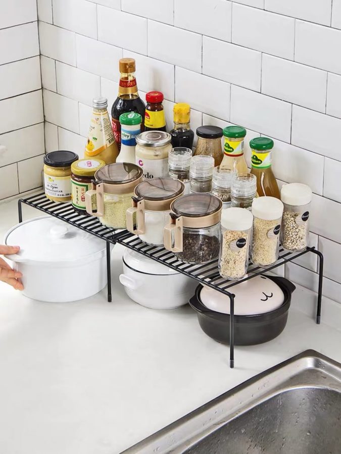 Multipurpose shelf. 1 100+ Smartest Storage Ideas for Small Kitchens - 11