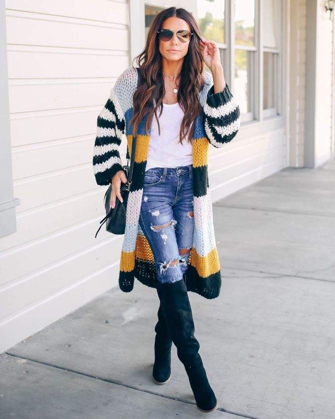 Open Front Knit Sweater 1 140+ Lovely Women's Outfit Ideas for Winter - 67