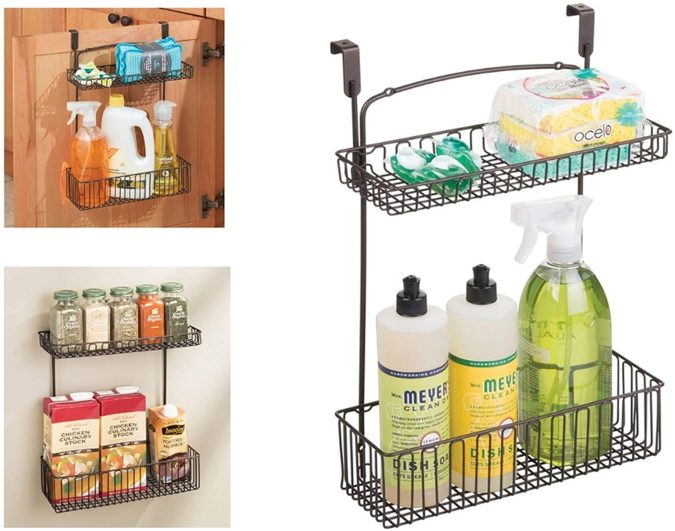 Over cabinet storage organizer 1 100+ Smartest Storage Ideas for Small Kitchens - 35