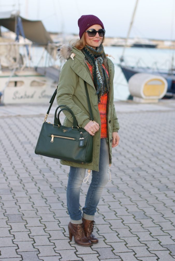 140+ Lovely Women's Outfit Ideas for Winter 3 Parka jacket and a scarf . 1 140+ Lovely Women's Outfit Ideas for Winter - 3